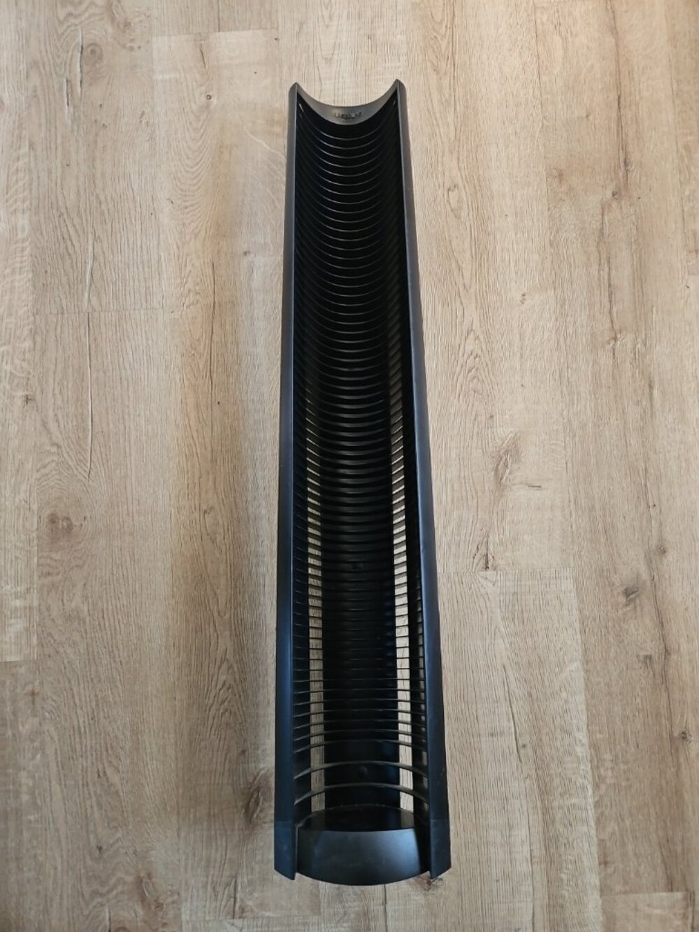 Laserline Media Tower, 70 CD Capacity 38'' Black Curved Plastic Vintage